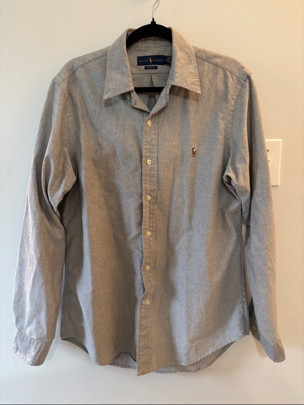 Ralph Lauren Men’s Button-Down Shirt grey classic fit
